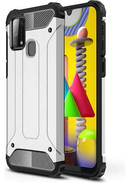 Samsung Galaxy M31 Kılıf Armor Köşe Korumalı Çift Katman Tank Zırh Kapak (Crash)