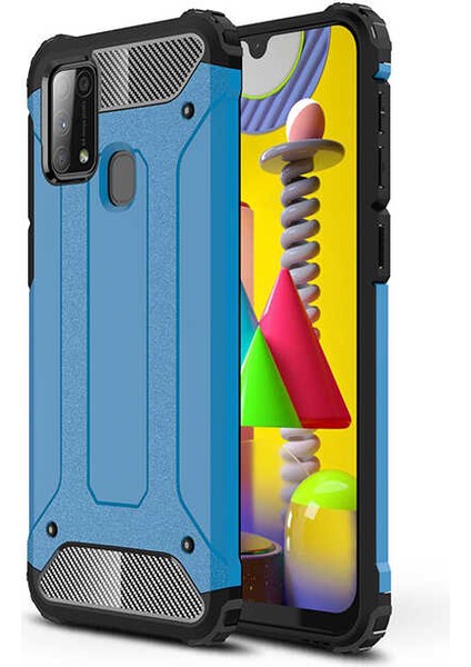 Samsung Galaxy M31 Kılıf Armor Köşe Korumalı Çift Katman Tank Zırh Kapak (Crash)