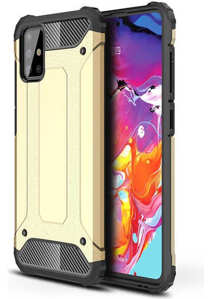 Samsung Galaxy M31S Kılıf Armor Köşe Korumalı Çift Katman Tank Zırh Kapak (Crash)