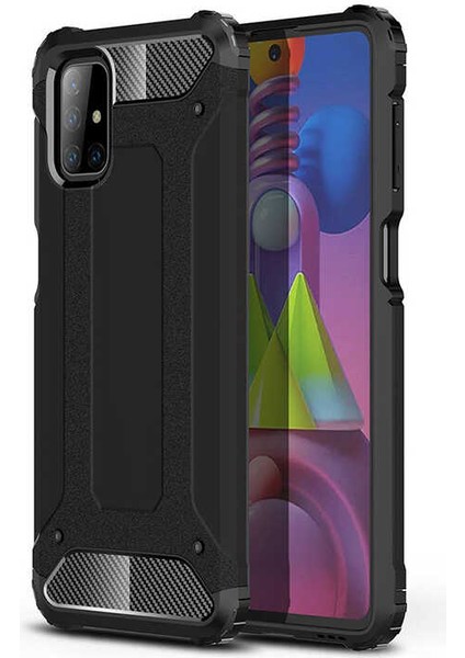 Samsung Galaxy M51 Kılıf Armor Köşe Korumalı Çift Katman Tank Zırh Kapak (Crash)