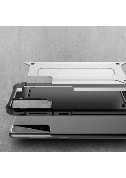 Samsung Galaxy S21 Plus Kılıf Armor Köşe Korumalı Çift Katman Tank Zırh Kapak (Crash)