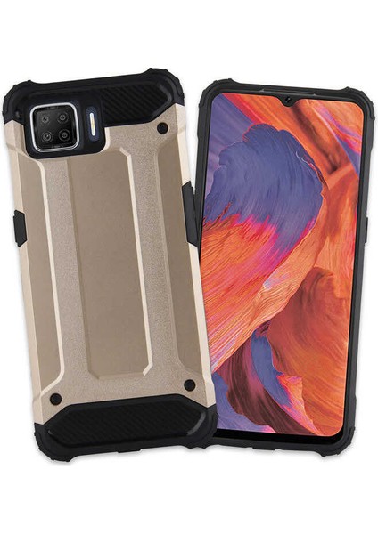 Oppo A73 Kılıf Armor Köşe Korumalı Çift Katman Tank Zırh Kapak (Crash)