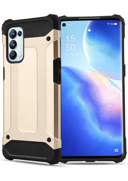 Oppo Reno 5 Pro 5g Kılıf Armor Köşe Korumalı Çift Katman Tank Zırh Kapak (Crash)
