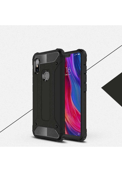 Xiaomi Redmi 6 Kılıf Armor Köşe Korumalı Çift Katman Tank Zırh Kapak (Crash)