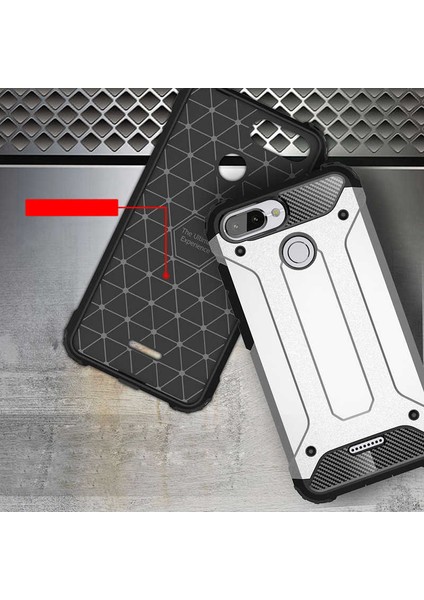 Xiaomi Redmi 6 Kılıf Armor Köşe Korumalı Çift Katman Tank Zırh Kapak (Crash)
