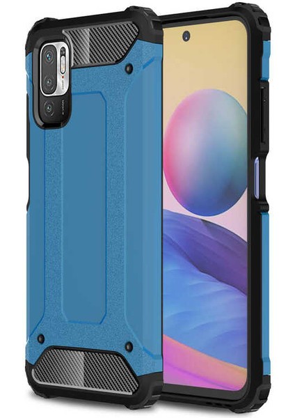 Xiaomi Poco M3 Pro Kılıf Armor Köşe Korumalı Çift Katman Tank Zırh Kapak (Crash)