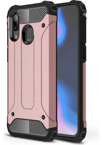 Samsung Galaxy A20 Kılıf Armor Köşe Korumalı Çift Katman Tank Zırh Kapak (Crash)