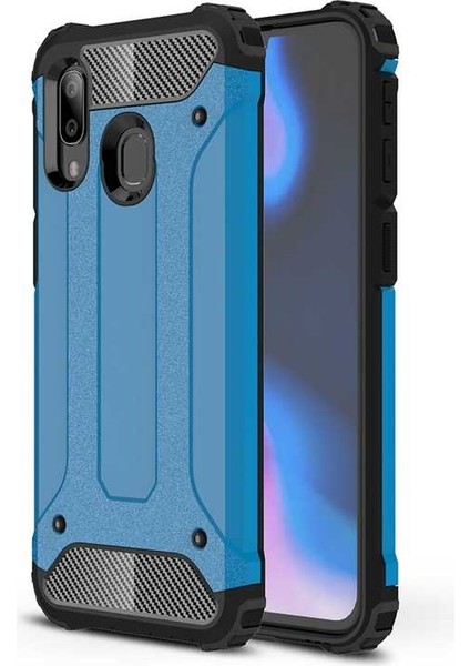 Samsung Galaxy A20 Kılıf Armor Köşe Korumalı Çift Katman Tank Zırh Kapak (Crash)