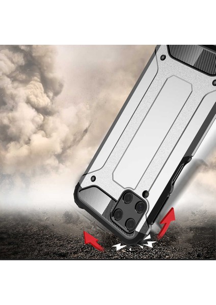 Samsung Galaxy M32 Kılıf Armor Köşe Korumalı Çift Katman Tank Zırh Kapak (Crash)