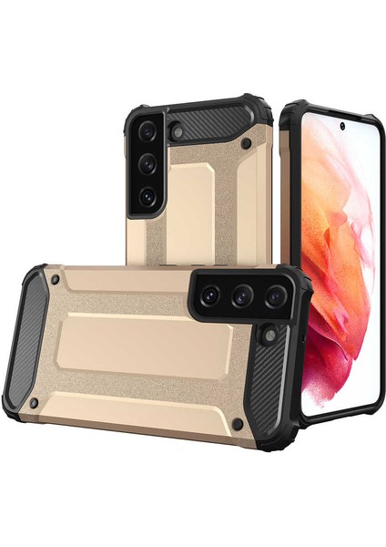 Samsung Galaxy S22 Plus Kılıf Armor Köşe Korumalı Çift Katman Tank Zırh Kapak (Crash)