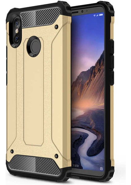 Xiaomi Mi Max 3 Kılıf Armor Köşe Korumalı Çift Katman Tank Zırh Kapak (Crash)