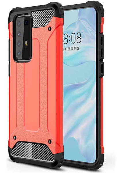 Huawei P40 Pro Kılıf Armor Köşe Korumalı Çift Katman Tank Zırh Kapak (Crash)