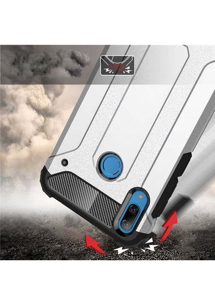 Xiaomi Redmi Note 7 Kılıf Armor Köşe Korumalı Çift Katman Tank Zırh Kapak (Crash)