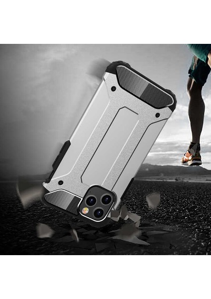 Apple iPhone 12 Pro Max Kılıf Armor Köşe Korumalı Çift Katman Tank Zırh Kapak (Crash)