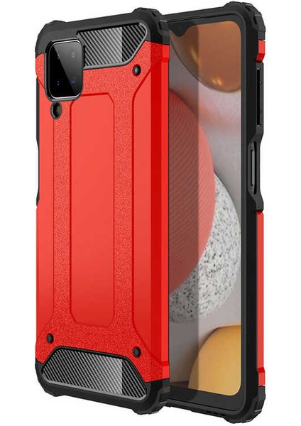 Samsung Galaxy A12 Kılıf Armor Köşe Korumalı Çift Katman Tank Zırh Kapak (Crash)