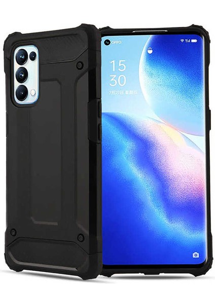 Oppo Reno 5 Pro 5g Kılıf Armor Köşe Korumalı Çift Katman Tank Zırh Kapak (Crash)