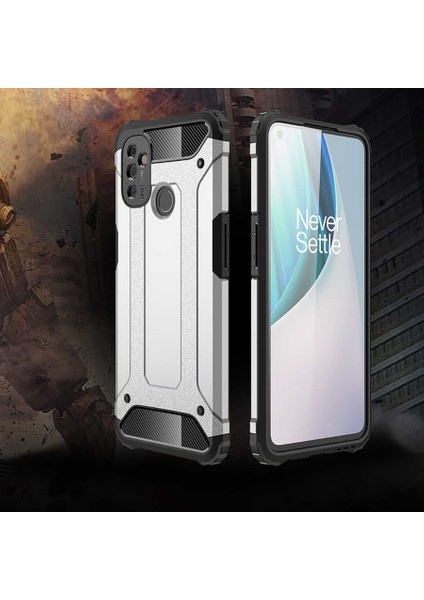 One Plus Nord N100 Kılıf Armor Köşe Korumalı Çift Katman Tank Zırh Kapak (Crash)