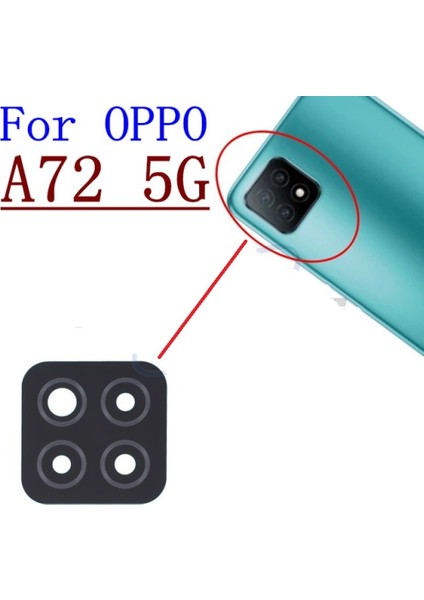 Oppo A72 Arka Kamera Camı Lens Yapışkanlı