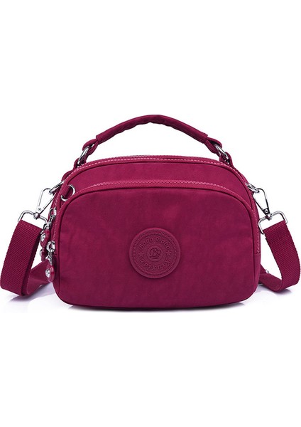 Moda Kadın Crossbody Çanta Hafif Su Geçirmez Naylon Kumaş Kapasiteli Açık Seyahat Banliyö Çantası Tek Omuz (Yurt Dışından)