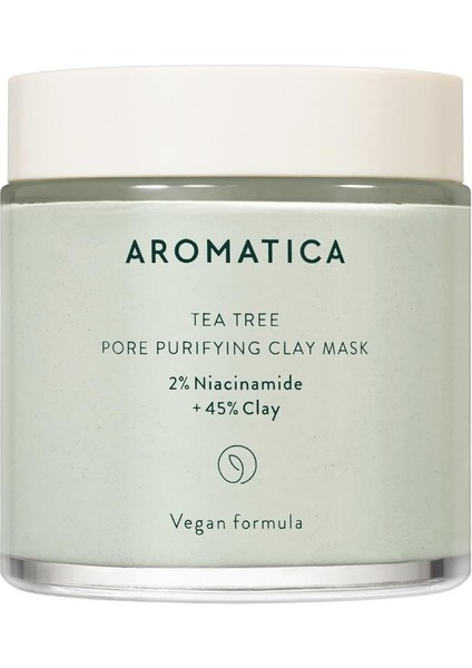 Tea Tree Pore Purifying Clay Mask 2 Niacinamide + 45 Clay 120 G – Çay Ağacı & Niasinamid Vegan Kil Maskesi