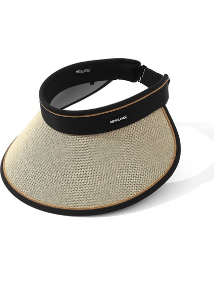 Büyük Kenarlı Güneş Şapkası ile Boş Üst Güneşlik Vinil Hasır Şapka (Yurt Dışından)