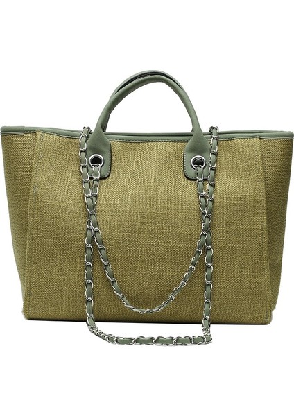 Büyük Kapasiteli, Taşınabilir, Tek Omuzlu, Çapraz Zincirli Tote Çanta (Yurt Dışından)