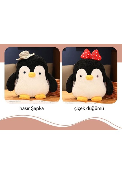 Yimei 46 cm Karikatür Penguen Peluş Bebek Bebek Küçük Penguen Oyuncak Kız Büyük Yastık (Yurt Dışından)