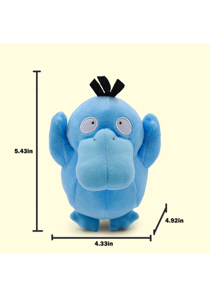 Yimei 15 cm Pokemon Küçük Mavi Farklı Renk Ördeğe Kadar Sevimli Ördeğe Kadar Küçük Sarı Ördek Peluş Bebek (Yurt Dışından)