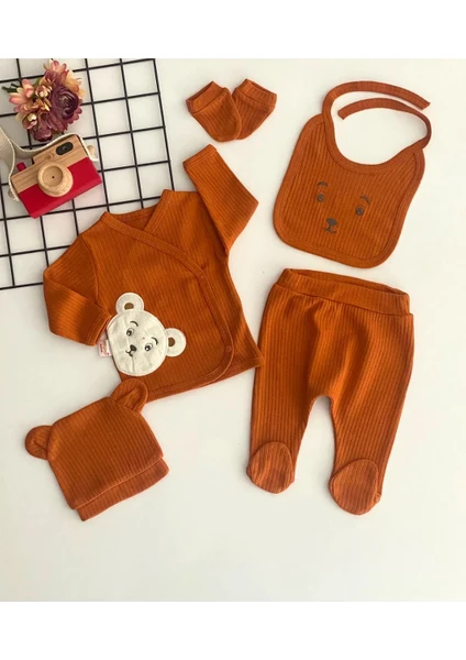 Nevran Kids Bear Organik 5'li Hastane Çıkışı Seti