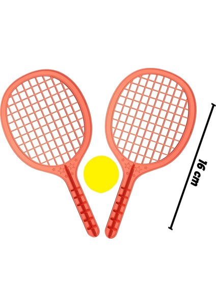 Oyuncak 10'lu Set Plastik Raket Set Karne Hediyesi Okul Öncesi Hediyelik Tenis Raketi