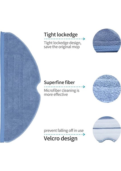 4pcs Mop Pads Için T7 T7 Plus S7 Floor Wet Microfiber Pad (Yurt Dışından) fırsatları
