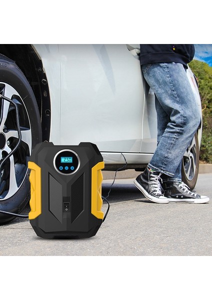 Portable Tire Inflator Air Compressor, 150 Psı Air Pump For Car Tires With LED Light, Digital Air Compressor For Bicycle (Yurt Dışından)