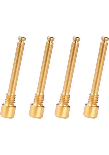 4x Titanium For Bicycle Disc Brake Pad Threaded Pin Inserts Screw For R Hydraulic Disk Caliper-Golden (Yurt Dışından)