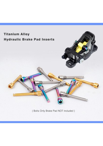 4x Titanium For Bicycle Disc Brake Pad Threaded Pin Inserts Screw For R Hydraulic Disk Caliper-Golden (Yurt Dışından) fırsatları