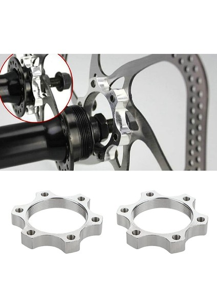 6 Pcs Bicycle Bike Freewheel Threaded Disk Disc Aluminium Alloy Brake 44MM Disk Disk Breke Flange Adapter (Yurt Dışından) fiyatları