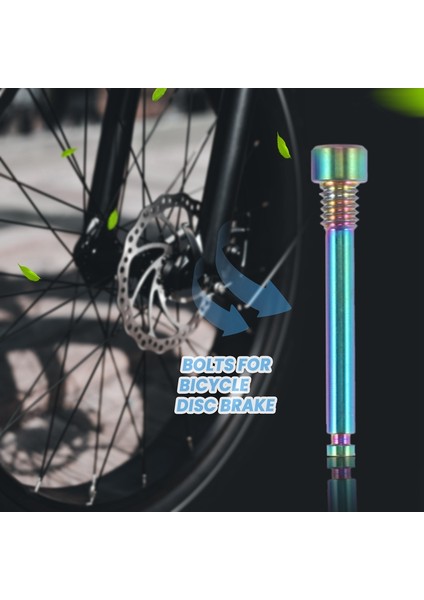 Bicycle Disk Breke Pad Threaded Pin Inserts Screw For R Hydraulic Disk Caliper-Dazzle Color (Yurt Dışından)