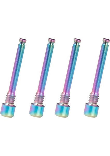 4x Titanium For Bicycle Disc Brake Pad Threaded Pin Inserts Screw For R Dazzle Color (Yurt Dışından)