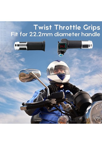 1pair Electric Bicycle Throttle With LCD Battery Voltage Display Key Knock, Universal Electric Bike Throttle (Yurt Dışından) fiyatları