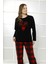 Kışlık Anne Kız Pijama Takımı - Kadın Kombin Pijama Takımı- Tek Ürün 2