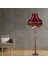 Bordo Vintage Lambader Kumaş Kaplama Kahverengi Ahşap Ayak LM0120 3