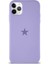 Apple iPhone 11 Pro Max ile Uyumlu Kapak Yıldız Logolu Içi Kadife Lansman Silikon Kılıf - Lila 1