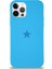 Apple iPhone 12 Pro Max ile Uyumlu Kapak Yıldız Logolu Içi Kadife Lansman Silikon Kılıf - Açık Mavi 1