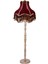 Bordo Vintage Lambader Kadife Kumaş Kaplama Ahşap Gold Kaplama Ayak LM0122 1