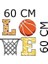 I Love Basketbol Temalı Duvar Sticker 2