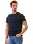 Lacivert Bisiklet Yaka Basic T-Shirt Normal Fit Erkek Tişört 2
