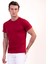 Bordo Bisiklet Yaka Basic T-Shirt Normal Fit Erkek Tişört 1