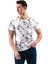 Beyaz Üzerine Siyah Baskılı Tasarım Bisiklet Yaka Basic T-Shirt Normal Fit Erkek Tişört 1
