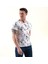 Beyaz Üzerine Siyah Baskılı Tasarım Bisiklet Yaka Basic T-Shirt Normal Fit Erkek Tişört 3