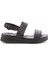 Siyah Leather Kadın Sandalet K05357010003 2