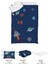 Casadora Baby Space Planet Navy Blue %100 Pamuk Saten Bebek/çocuk Nevresim Takımı 2